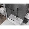 Mexen Fox 2-dalių stumdomas vonios ekranas 100 x 150 cm, skaidrus, juodas - 891-100-002-70-00