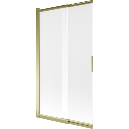 Mexen Fox dvivėris slankiotos vonios pertvaras 100 x 150 cm, šerkšnas, auksinė - 891-100-002-50-30