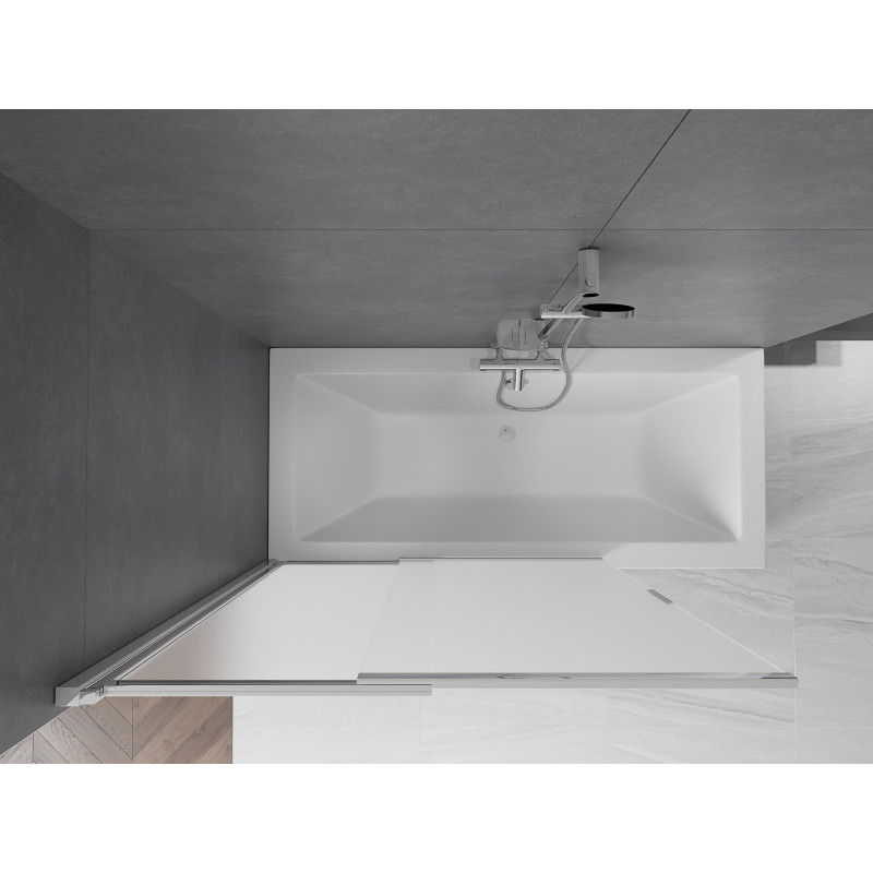 Mexen Fox 2 durų slankus dušo ekranas 120 x 150 cm, matinio stiklo, chromas - 891-120-002-01-30