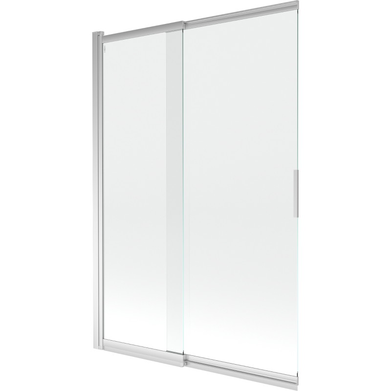 Mexen Fox dviejų sparnų stumdomas vonios ekranas, 120 x 150 cm, skaidrus, chromas - 891-120-002-01-00