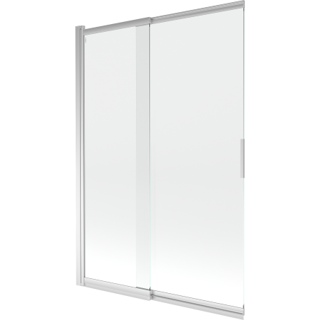 Mexen Fox 2-jų dalių slankus vonios uždanga 120 x 150 cm, permatomas, chromas - 891-120-002-01-00