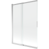Mexen Fox dušo pertvara 2-dalė plati 120 x 150 cm, permatoma, chromas - 891-120-002-01-00