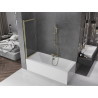 Mexen Fox 2-dalių stumdomas vonios pertvara 120 x 150 cm, permatomas, auksinis - 891-120-002-50-00