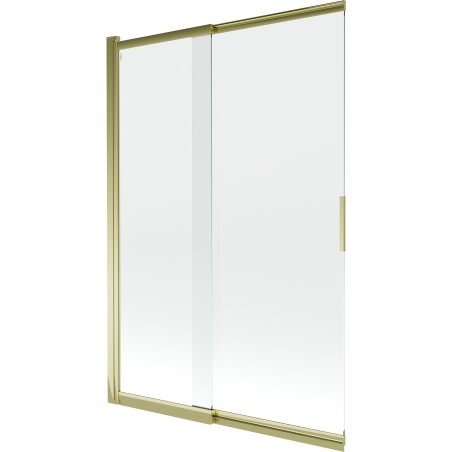 Mexen Fox 2-dalių stumdomas vonios pertvara 120 x 150 cm, permatomas, auksinis - 891-120-002-50-00