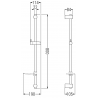 Mexen DF dušo strypas su muiline 80 cm, juodas - 79382-70
