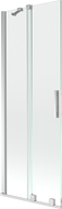 Mexen Velar vonios sienelė, 2 dalių, stumdomas, 70 x 150 cm, skaidrus, chromas - 896-070-000-01-01