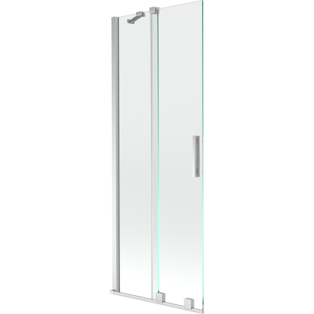 Mexen Velar 2-dalių stumdomi vonios durys, 75 x 150 cm, permatomos, chromuotos - 896-075-000-01-01