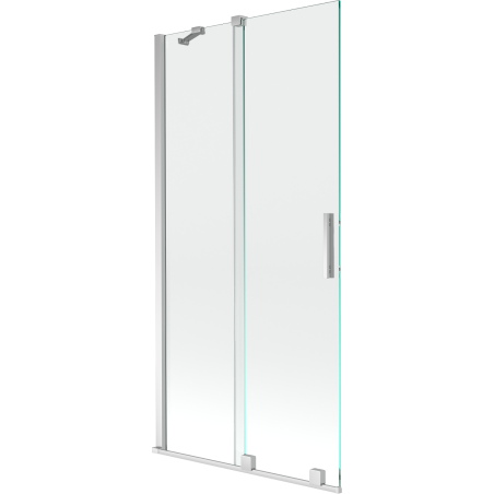 Mexen Velar 2-dalių stumdomas vonios sienelė 95 x 150 cm, skaidrus, chromas - 896-095-000-01-01