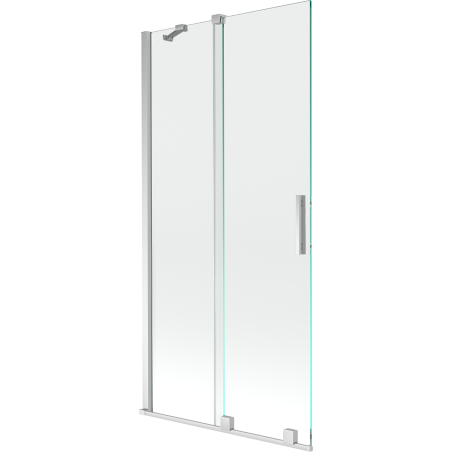 Mexen Velar vonios sienelė, 2 dalių stumdomas, 95 x 150 cm, skaidrus, chromas - 896-095-000-01-01
