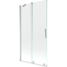 Mexen Velar vonios sienelė su 2 slankiojančiomis dalimis 100 x 150 cm, skaidri, chromas - 896-100-000-01-01