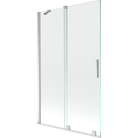 Mexen Velar dviaukštis slankiojantis vonios ekranas 110 x 150 cm, permatomas, chromas - 896-110-000-01-01