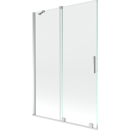 Mexen Velar 2 dalių stumdomas vonios pertvaras 120 x 150 cm, skaidrus, chromuotas - 896-120-000-01-01