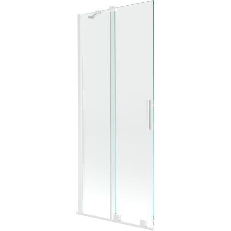 Mexen Velar vonios ekrano dviejų dalių stumdomas 80 x 150 cm, permatomas, baltas - 896-080-000-01-20