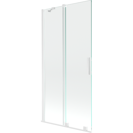 Mexen Velar 2-dalių stumdomos dušo durys 90 x 150 cm, skaidrios, baltos - 896-090-000-01-20