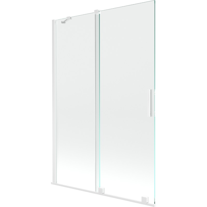Mexen Velar dviejų durų vonios pertvara, 120 x 150 cm, permatoma, balta - 896-120-000-01-20