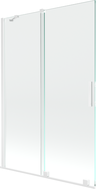 Mexen Velar dviejų durų vonios pertvara, 120 x 150 cm, permatoma, balta - 896-120-000-01-20
