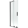 Mexen Velar 2 dalių stumdomas vonios ekranas 70 x 150 cm, skaidrus, juodas - 896-070-000-01-70