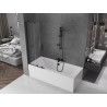 Mexen Velar dviaukštis vonios ekranas 70 x 150 cm, permatomas, juodas - 896-070-000-01-70