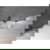Mexen Velar 2 judamųjų dalių vonios sienelė Stumdomas 85 x 150 cm, Skaidrus, Juoda - 896-085-000-01-70