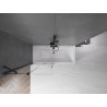 Mexen Velar dvivėris, slankiojantis vonios ekranas 95 x 150 cm, skaidrus, juodas - 896-095-000-01-70
