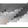 Mexen Velar 2 judamųjų dalių vonios sienelė Stumdomas 110 x 150 cm, Skaidrus, Juoda - 896-110-000-01-70