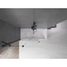 Mexen Velar dvigubas stumdomas vonios ekrano 120 x 150 cm, permatomas, juodas - 896-120-000-01-70