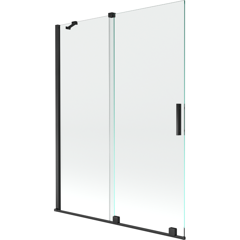 Mexen Velar stacionari dušo sienelė, 130 x 150 cm, skaidrus, juodas - 896-130-000-01-70