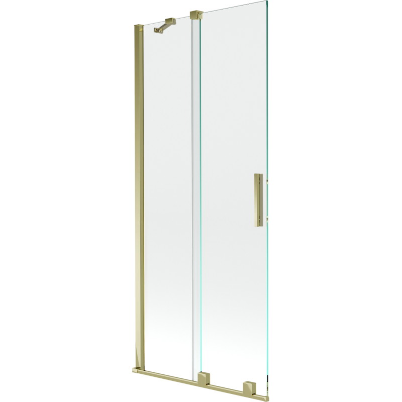 Mexen Velar 2-lankstelių stumdomos vonios širma 85 x 150 cm, permatomas, auksinis - 896-085-000-01-50