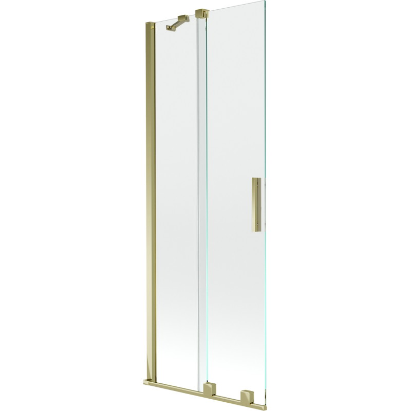 Mexen Velar 2 dalių, stumdomas 70 x 150 cm vonios ekranas, skaidrus, auksinis - 896-070-000-01-50
