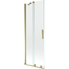 Mexen Velar 2 dalių, stumdomas 70 x 150 cm vonios ekranas, skaidrus, auksinis - 896-070-000-01-50