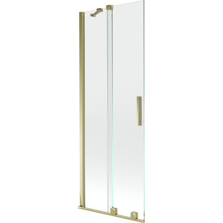 Mexen Velar vonios sienelė, 2 sparnų, slankiojanti, 75 x 150 cm, skaidri, auksinė - 896-075-000-01-50