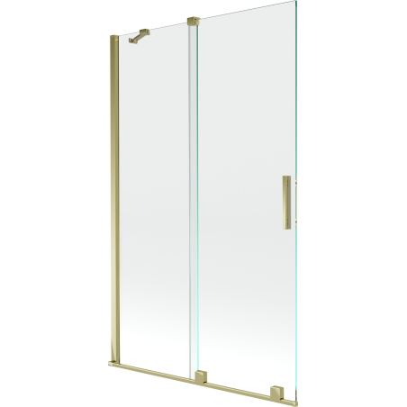 Mexen Velar dvigubos sulankstomos dušo durys 110 x 150 cm, permatomas, auksinis - 896-110-000-01-50
