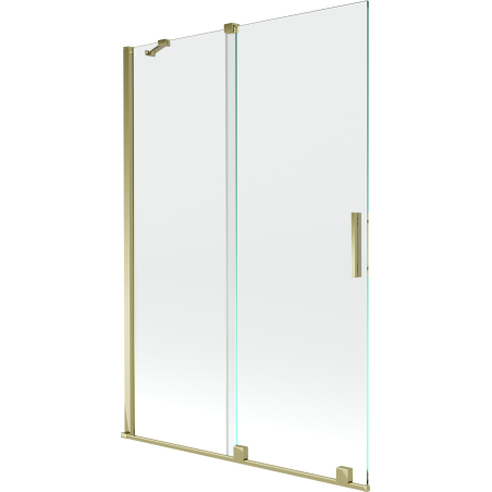 Mexen Velar voniai skirta 2-panelių stumiama siena 120 x 150 cm, permatoma, auksinė - 896-120-000-01-50