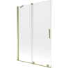 Mexen Velar voniai skirta 2-panelių stumiama siena 120 x 150 cm, permatoma, auksinė - 896-120-000-01-50