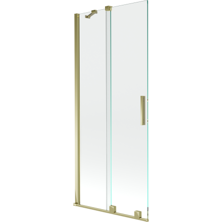 Mexen Velar vonios ekrano dviejų dalių stumdomas 85 x 150 cm, permatomas, aukso spalvos matinė - 896-085-000-01-55