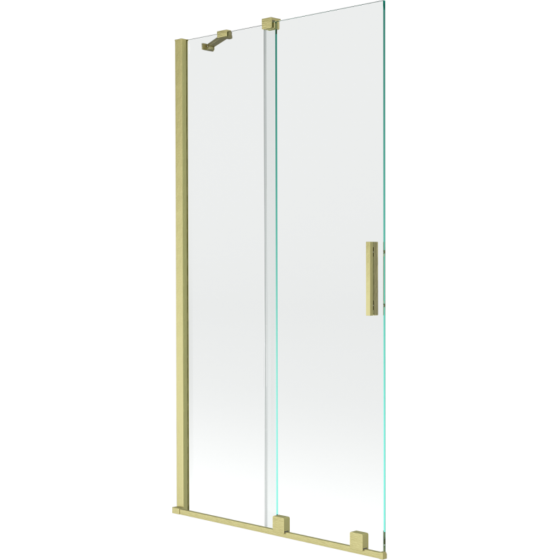 Mexen Velar vonios kambario pertvara 2 dalių stumdomas 90 x 150 cm, permatomas, auksinis šlifuotas - 896-090-000-01-55