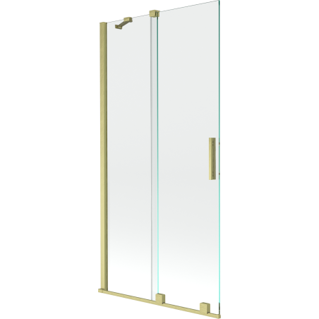 Mexen Velar vonios kambario pertvara 2 dalių stumdomas 90 x 150 cm, permatomas, auksinis šlifuotas - 896-090-000-01-55