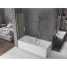 Mexen Velar vonios kambario pertvara 2 dalių stumdomas 90 x 150 cm, permatomas, auksinis šlifuotas - 896-090-000-01-55
