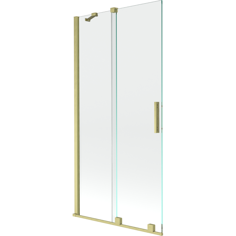 Mexen Velar vonios pertvara, 2-jų dalių, 95 x 150 cm, skaidri, auksinės šlifuotos spalvos - 896-095-000-01-55