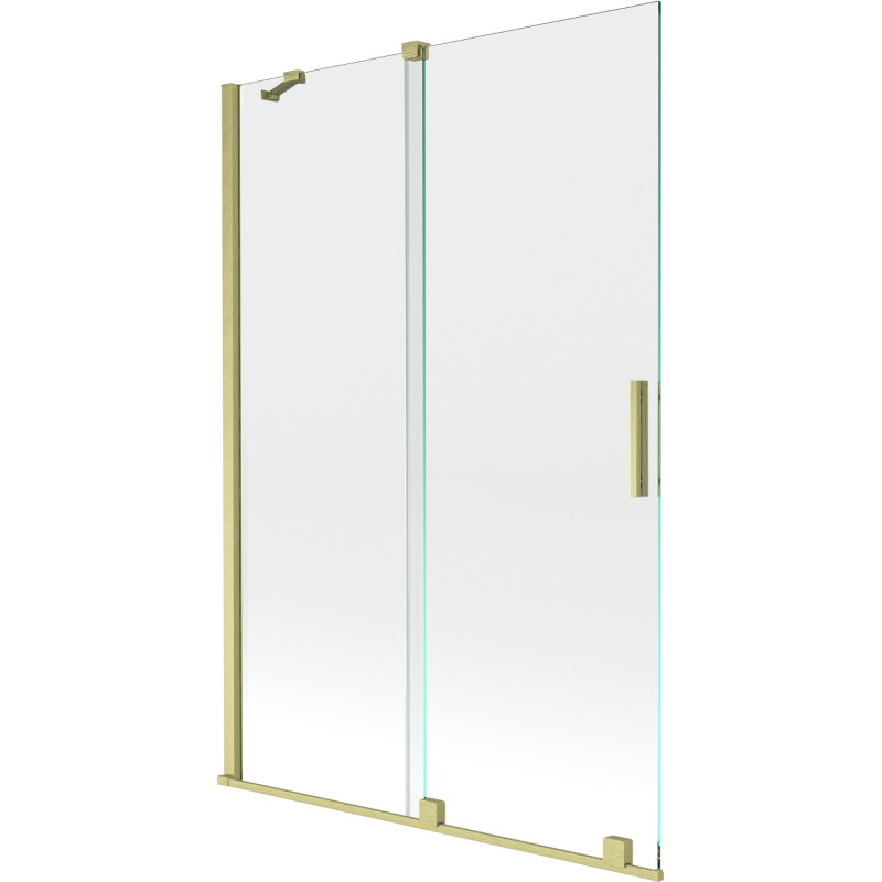 Mexen Velar dvigubas vonios ekranas, 120 x 150 cm, permatomas, aukso šlifuotas - 896-120-000-01-55
