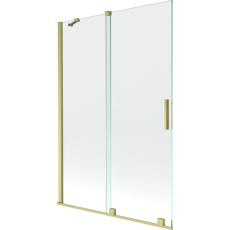 Mexen Velar vonios durys 2-jų dalių stumdomos 120 x 150 cm, permatomos, auksinės šlifuotos - 896-120-000-01-55