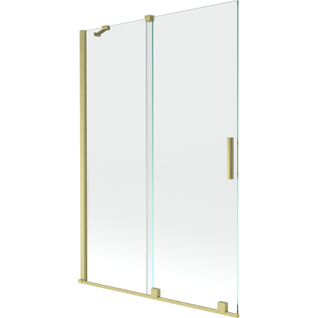 Mexen Velar 2 dalių stumdomas vonios ekranas 120 x 150 cm, permatomas, šlifuotas auksas - 896-120-000-01-55
