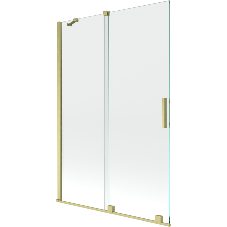 Mexen Velar vonios durys 2-jų dalių stumdomos 120 x 150 cm, permatomos, auksinės šlifuotos - 896-120-000-01-55