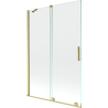 Mexen Velar 2 dalių stumdomas vonios ekranas 120 x 150 cm, permatomas, šlifuotas auksas - 896-120-000-01-55