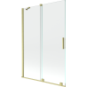 Mexen Velar vonios durys 2-jų dalių stumdomos 120 x 150 cm, permatomos, auksinės šlifuotos - 896-120-000-01-55