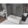 Mexen Velar dvigubas vonios ekranas, 120 x 150 cm, permatomas, aukso šlifuotas - 896-120-000-01-55