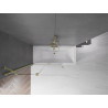 Mexen Velar 2 dalių stumdomas vonios ekranas 120 x 150 cm, permatomas, šlifuotas auksas - 896-120-000-01-55