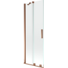 Mexen Velar vonios pertvara, dviejų dalių stumdomas 70 x 150 cm, permatomas, rožinis auksas - 896-070-000-01-60
