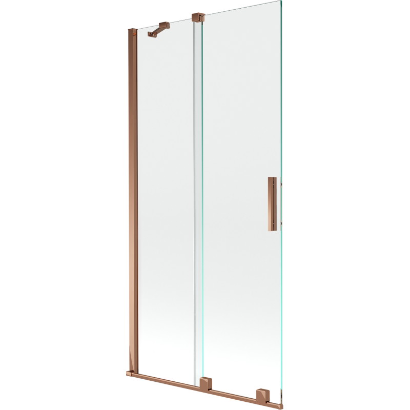 Mexen Velar 2-dalių vonios ekrano slankiojama 90 x 150 cm, skaidri, rožinio aukso - 896-090-000-01-60
