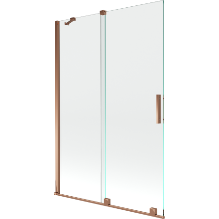 Mexen Velar dušo pertvara 2-durų stumdomas 120 x 150 cm, skaidrus, rožinis auksas - 896-120-000-01-60